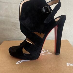 Christian Louboutin Black Strappy Heels